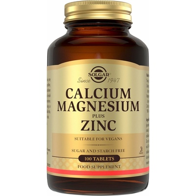 Solgar Calcium, Magnesium, Zinc tablety pro zdravé kosti 100 tablet