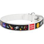 COLLAR Кожен нашийник waudog nasa бял 25 мм/38-49 см