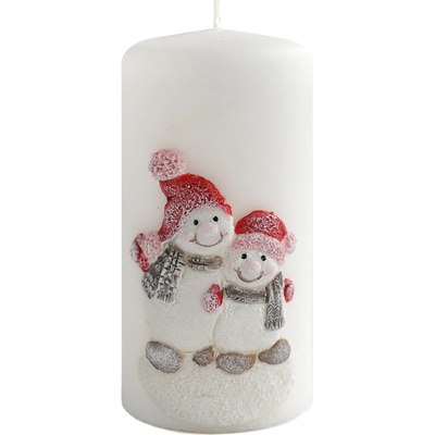 Ceramicus SNĚHULÁCI VÁLEC vánoční d7x14cm bílá
