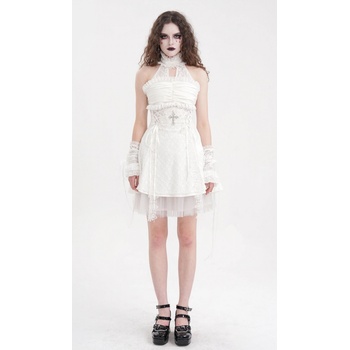 Devil fashion дамска рокля DEVIL FASHION - White Gothic Sexy Cut Out - SKT21902