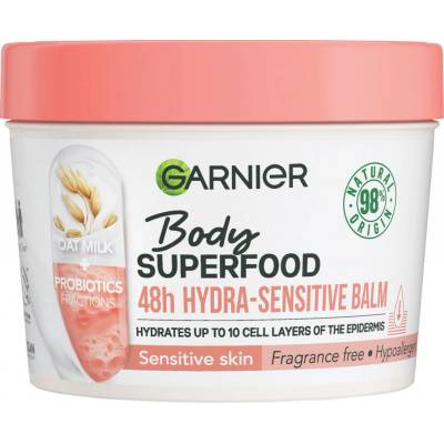 Garnier Body Superfood hydratačný balzam s ovseným mliekom a probiotickými frakciami na citlivú pokožku 380 ml