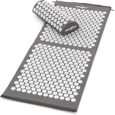 MAXXIVA Akupresurní podložka s polštářem 130 x 50 cm šedá