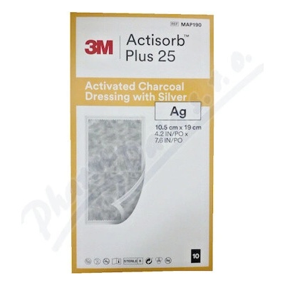 Actisorb Plus 25 kryti 10.5x19cm 10 ks