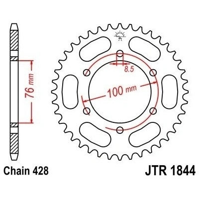 JT Sprockets JTR 1844-44 – Zboží Mobilmania