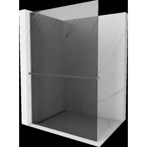 Mexen Kioto+ L душ стена с рафт Walk-in 120 x 200 см, графит, пистолетно сиво четкано - 800-120-123-66-40 (800-120-123-66-40)
