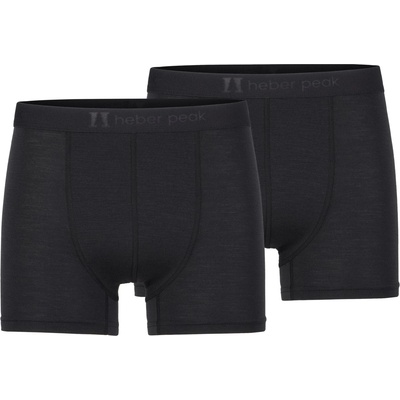 Heber Peak Мъжко мериносово термобельо Heber Peak MerinoMix165 PineconeHe. Boxer 2-Pack Merino base layer - Black / Black - размер 4XL (015-2303-0117)