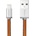PlusUs LifeStar Handcrafted Lightning Cable - ръчно изработен сертифициран Lightning кабел за iPhone, iPad и iPod (25см. ) (сребрист-кафяв)