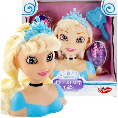 CreativeToys Hlava na česanie blond 21cm