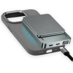 4smarts Външна батерия/power bank/ 4smarts OneStyle MagSafe, в комплект с калъф за iPhone 15 Pro, 5000mAh, сива, 2x USB-C портове, LED дисплей, USB Power Delivery 3.0 (540663)