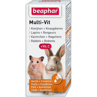 Beaphar Multi Vit - Мултивитамини за зайци и други дребни животни 20 мл