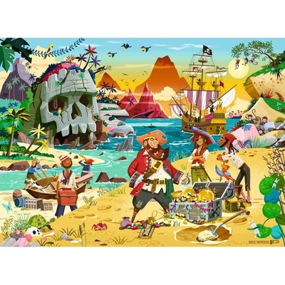 RAVENSBURGER Dobrodružství pirátů XXL 100 dílků