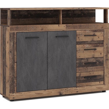 Wipmeb Sp. z o. o Комод runa тъмнокафяв/антрацит (wm0007)