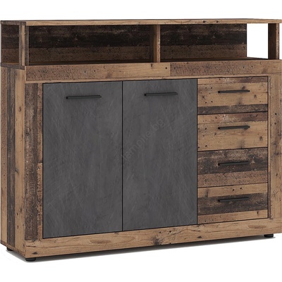 Wipmeb Sp. z o. o Комод runa тъмнокафяв/антрацит (wm0007)