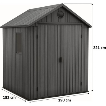 Keter Darwin 6 x 6 sivý