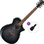Ibanez AEWC400-TKS Basic SET Transparent Black Sunburst Електро-акустична китара Джъмбо