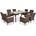 Garden Point Техноратанови градински мебели Milan/Grenada 8 Garden Point кафяво (GAP394-8)
