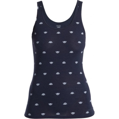 ICEBREAKER Wmns Merino Siren Tank Shine AOP Midnight Navy/Aop