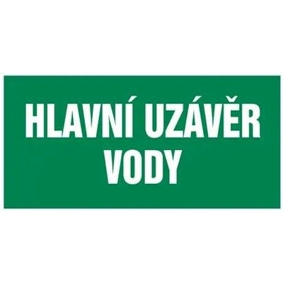 Samolepka Hlavní uzávěr vody 207 x 100 mm VÝPRODEJ