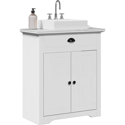 vidaXL Шкаф за мивка в банята "BODO" Бял 70x35x80 cm (4016863)