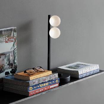 Ideal Lux - LED Настолна лампа PING PONG 2xLED/3W/230V CRI 90 черен (ID313320)