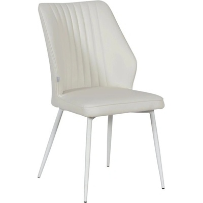 Carmen Трапезен стол Carmen Y, до 100kg. , силиконова кожа, прахово боядисана метална база, шампанско (bt-3532149)