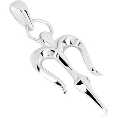 Šperky eshop Stříbrný přívěsek 925 Neptunův trojzubec s lesklým povrchem S35.28