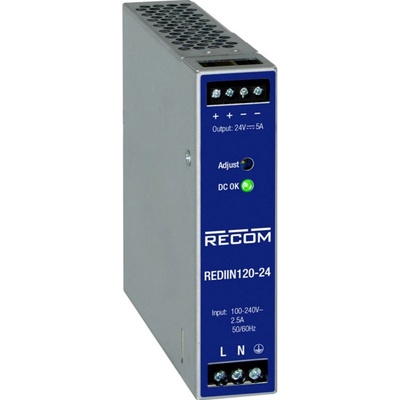 RECOM REDIIN120-12 síťový zdroj na DIN lištu 12 V 10 A 120 W Počet výstupů:1 x Obsah 1 ks