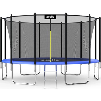 Pepita 457cm вътрешен батут с мрежа и стълба - синьо (JKL-15FT-GS4)