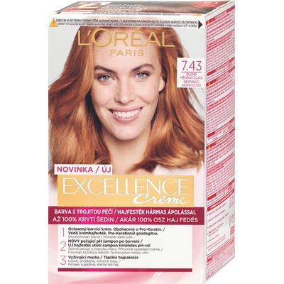 L'Oréal Excellence 7,43 blond měděná zlatá