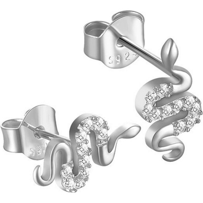 Silenti Jewelry Сребърни обеци "Змия