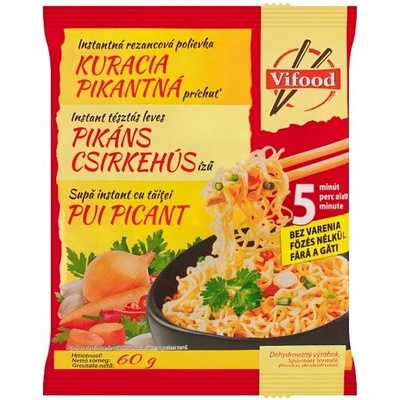 Vifood Instantná rezancová polievka kuracia pikantná príchuť 60 g