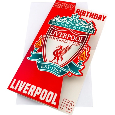 FC Liverpool narozeninové přání Crest Birthday Card