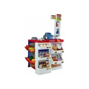 LEAN Toys Toy Market with a Trolley Cash Register Scanner Grocery Shopping