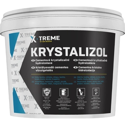 Den Braven Cementová kryštalizačná hydroizolácia Krystalizol šedá vedro 20 kg