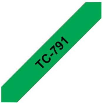 Image 1 of Brother P-Touch TC-791 black on green 9mm (TC791)