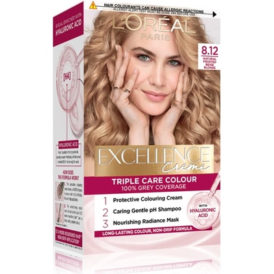 L'Oréal Excellence Creme боя за коса цвят 8.12 Natural Frosted Beige Blond