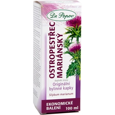 Dr.Popov Kapky bylinné Ostropestřec mariánský 100 ml
