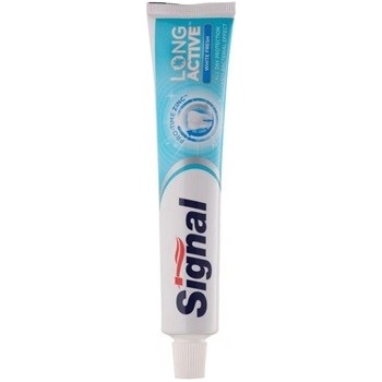 Signal Long Active White Fresh bělicí zubní pasta pro svěží dech Pro-Time Zinc, Anti-Bacterial Effect 75 ml