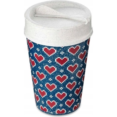 Koziol ISO TO GO hrnek na kávu s sebou geometrický vzor KOZIOL 400 ml