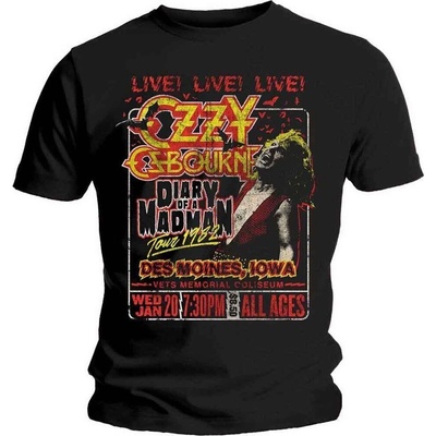 Ozzy Osbourne Diary of a Madman Tour Black S Риза (OZZTS13MB01)