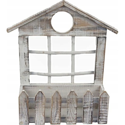 Morex Květináč dřevo béžová bílá 30 x 11,5 x 31,5 cm