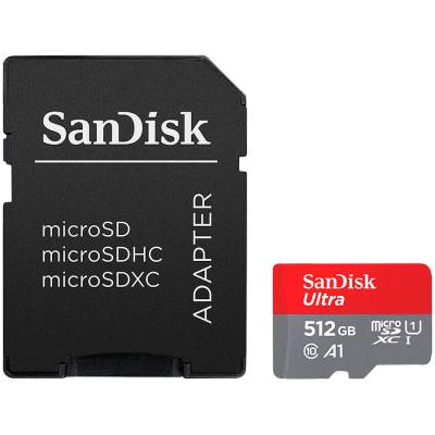Ultra microSDXC 512GB + SD Adapter 150MB/s A1 Class 10 UHS-I (SDSQUAC-512G-GN6MA)