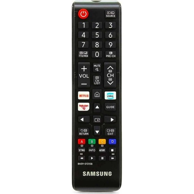 Дистанционно Samsung Original TV Remote Control (BN59-01315B), съвместимо със Samsung телевизори, бутони за бърз достъп до платформите на Netflix и Rakuten TV, както и бутони за Smart функциите на телевизора, черно (BN59-01315B)