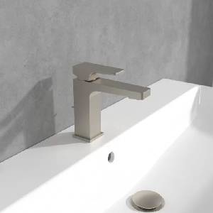 Villeroy & Boch Смесител за мивка Villeroy&Boch Architectura Square, четкан никел, с вентил Pop-Up (TVW12500100064)