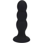 Boss of Toys Tri Rattle Liquid Silicone Anal Plug - L - Black