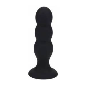 Boss of Toys Tri Rattle Liquid Silicone Anal Plug - L - Black