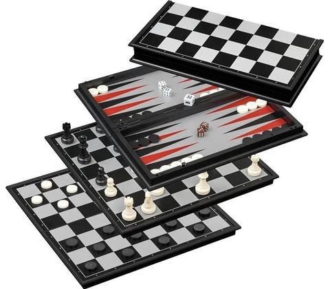 Šachy & dáma & backgammon cestovní