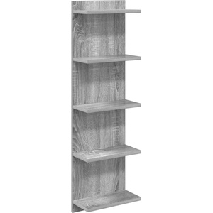 vidaXL Стенен рафт Сив Сонома 30 x 15 x 100 см Инженерна дървесина (8012406)