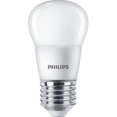 Philips LED žiarovka , E27, malá guľa, P45, 5W, 470lm, 2700K, "CorePro"