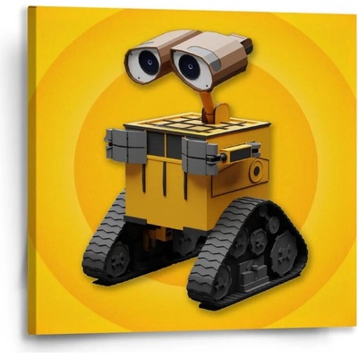 Sablio Obraz Wall-E robot Žltý - 50x50 cm